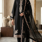 Elegant Black Embroidered 3-Piece Suit – Premium Collection